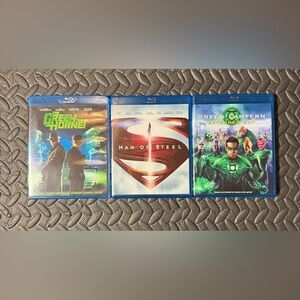 Blu-ray Movie Collection: Green Hornet, Man of Steel, Green Lantern